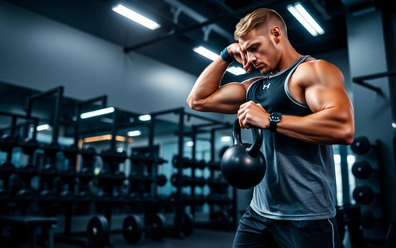 Treino com kettlebell num estúdio (imagem ilustrativa)